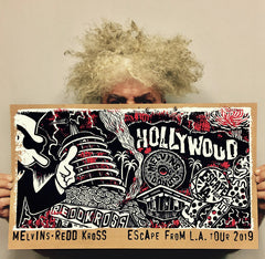 MELVINS/REDD KROSS "Escape from L.A." Ltd Ed. silkscreen print *GLOW VERSION*