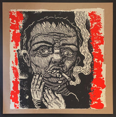 CHRIS MARS x HAZE XXL: "BAD MOOD RISING" COLLAB SILKSCREEN PRINT - RED ORANGE EDITION