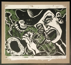 Cows "Stunning Cunts" silkscreen print: Green Edition