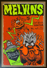 Melvins: Electric Roach Tour Poster- DAY-GLO ORANGE EDITION